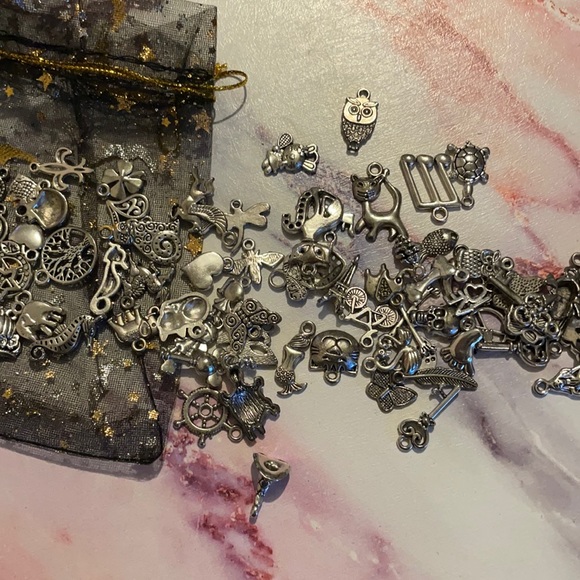 Jewelry - Silver Charms - Craft Charms - Bag Of Charms